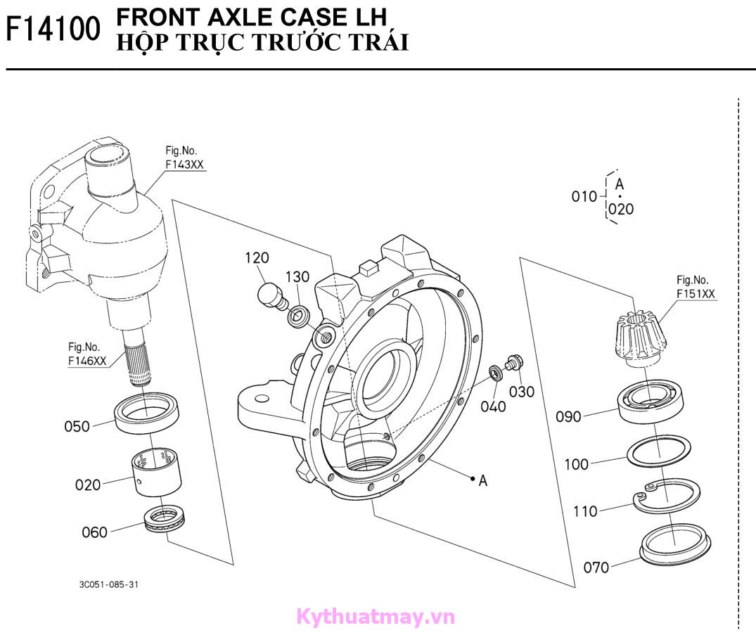 Hộp trục trước trái